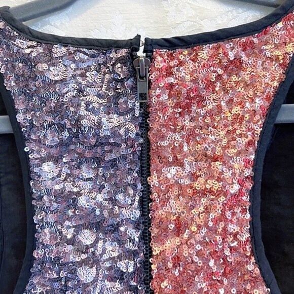 One Teaspoon Sequin Racerback Mini Dress In Bronze/Silver Size XXS NWT Scarface - Picture 7 of 11